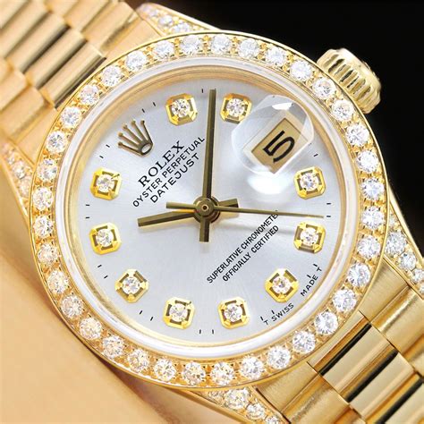 rolex datejust gold and silver diamond|rolex datejust yellow gold price.